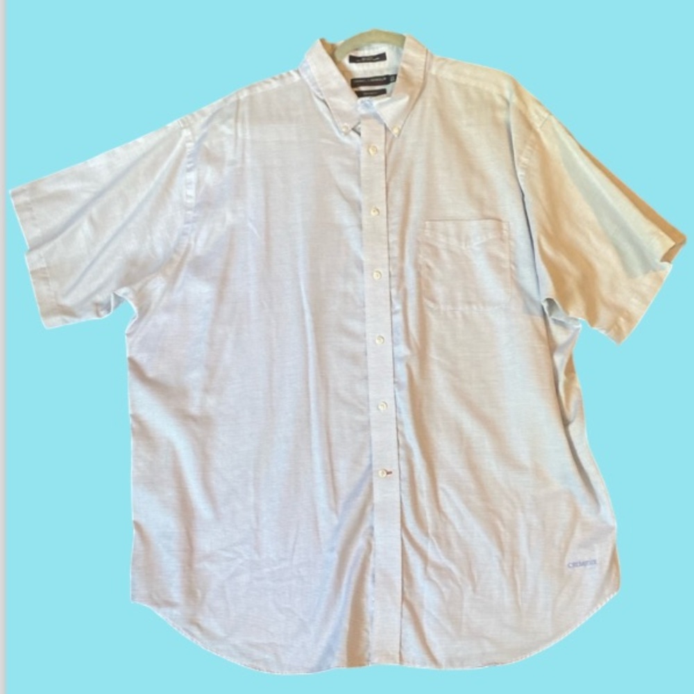 Daniel Cremiux men’s blue short sleeve dress shirt size 2X